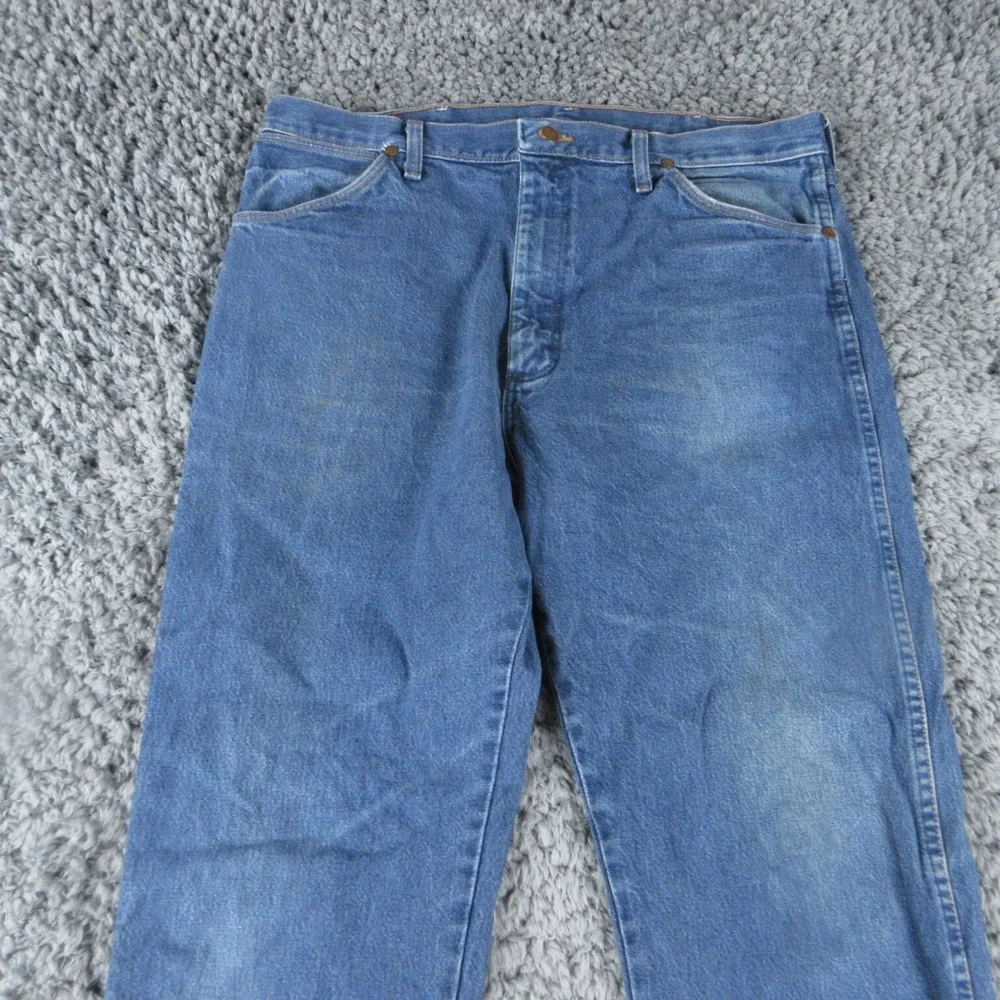 Wrangler Jeans Mens 36x34 Blue Cowboy Cut 13MWZPW Straight Leg 35x31*